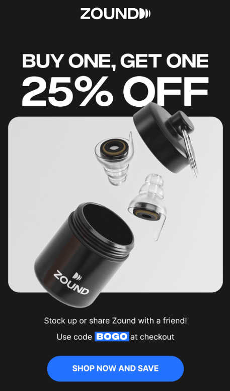 Zound BOGO email