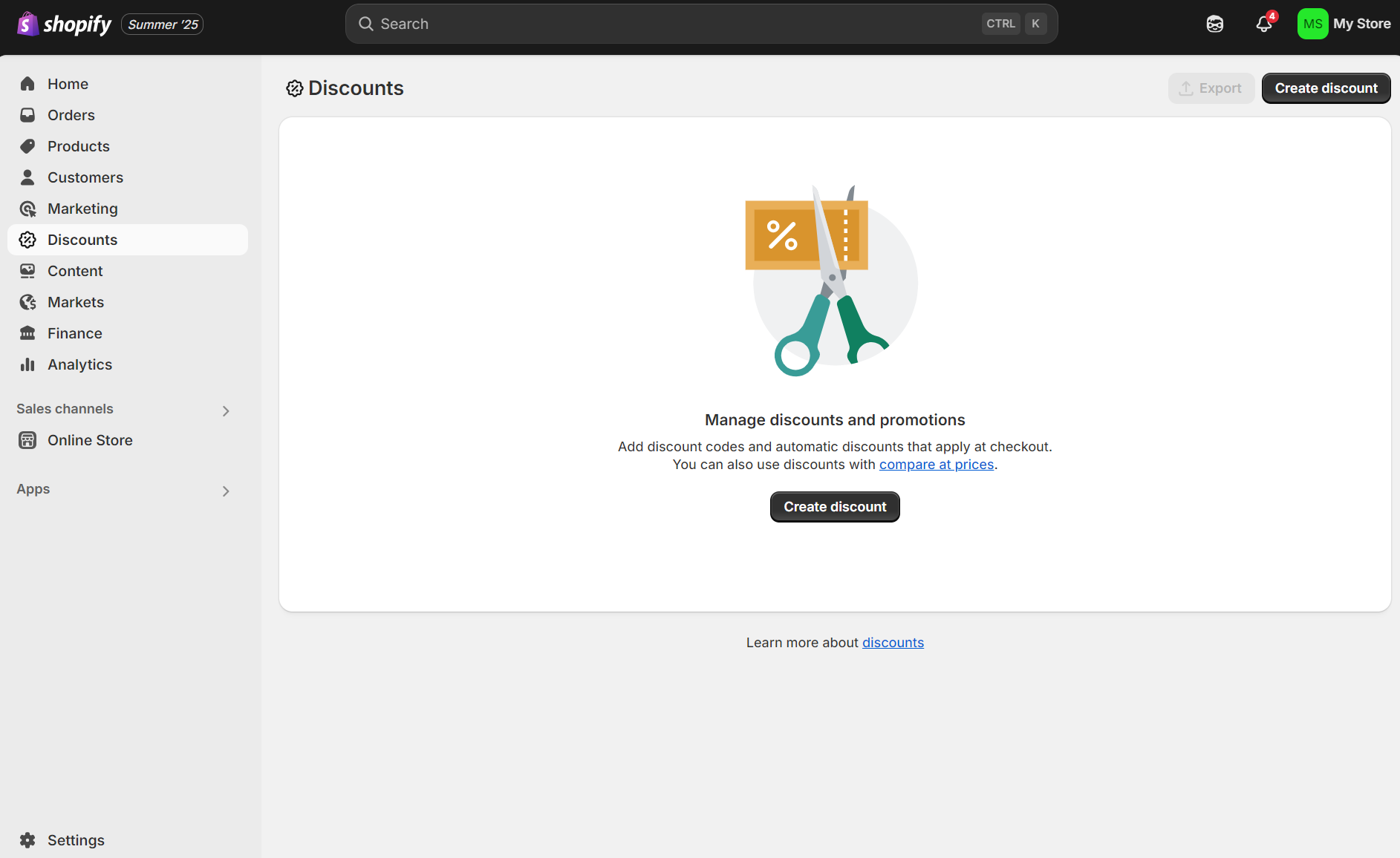 Shopify discount dashboard