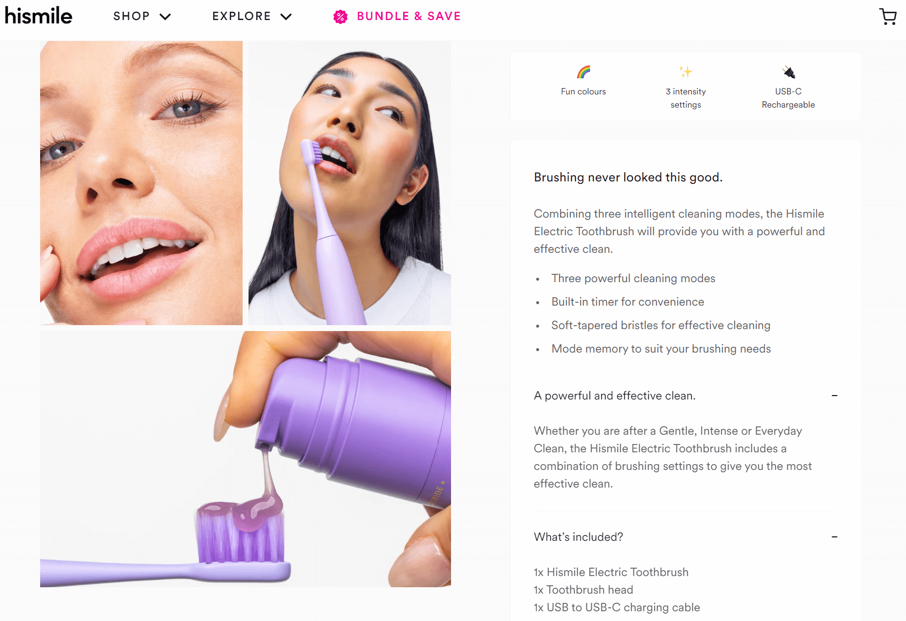 Hismile product page