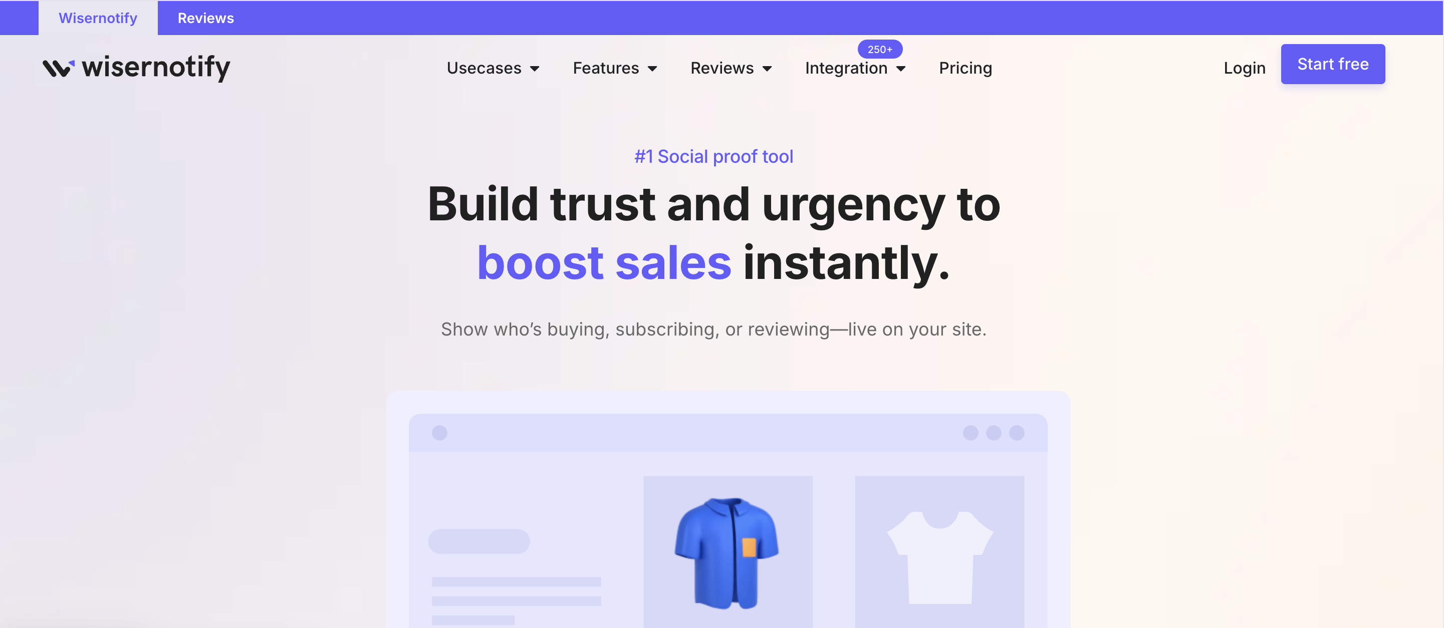 WiserNotify homepage