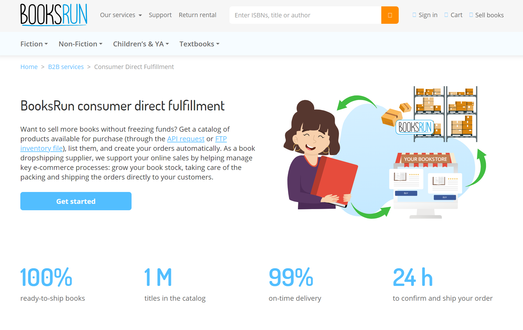 book dropshipping: booksrun home page