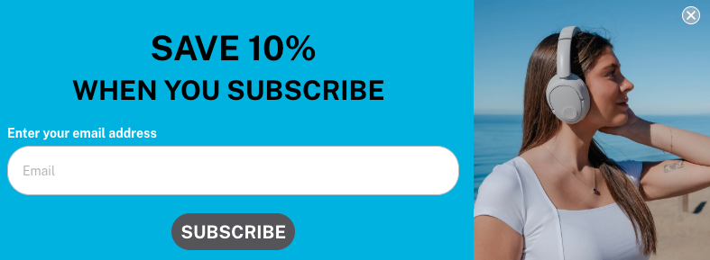 Discount offer for email sign up form example