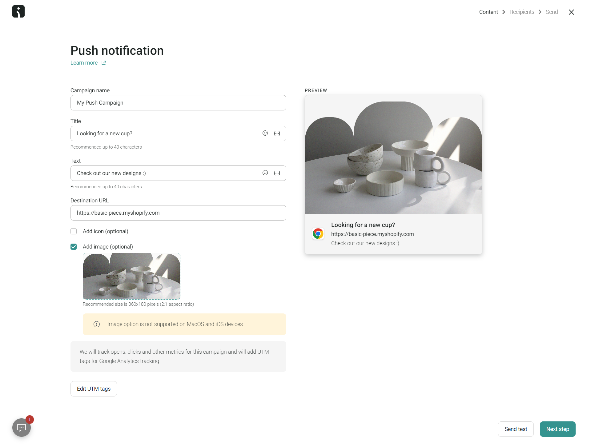 Campaign Push Notifications