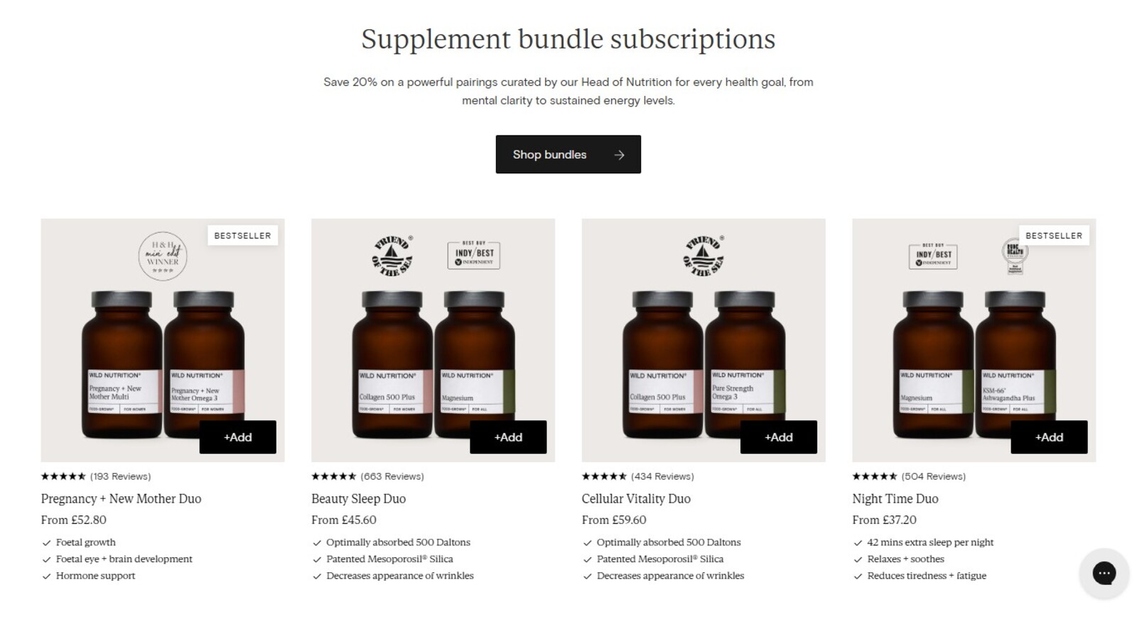 dropship supplements: supplement bundle subscriptions for pregnancy, beauty sleep, cellular vitality, and night time
