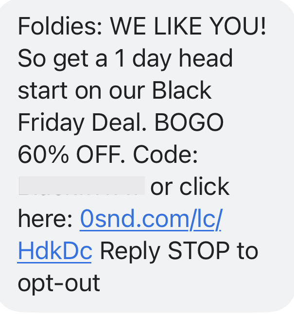 Foldies SMS