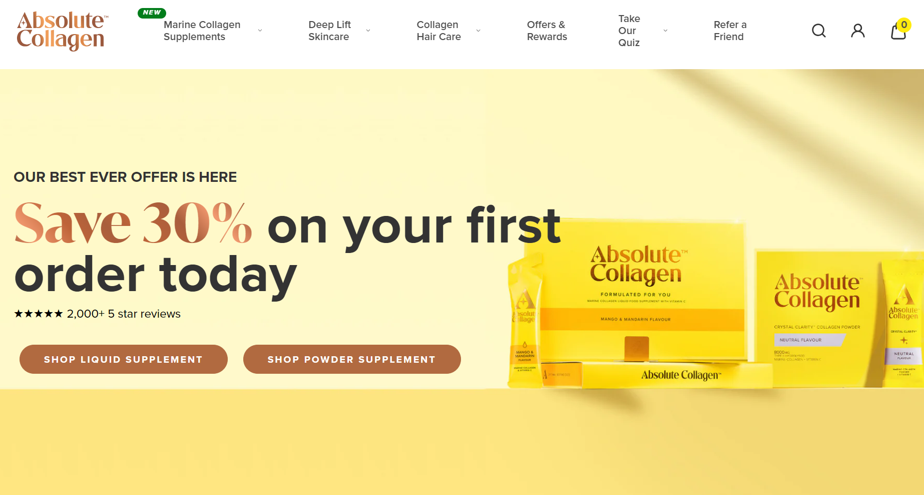 Absolute Collagen homepage