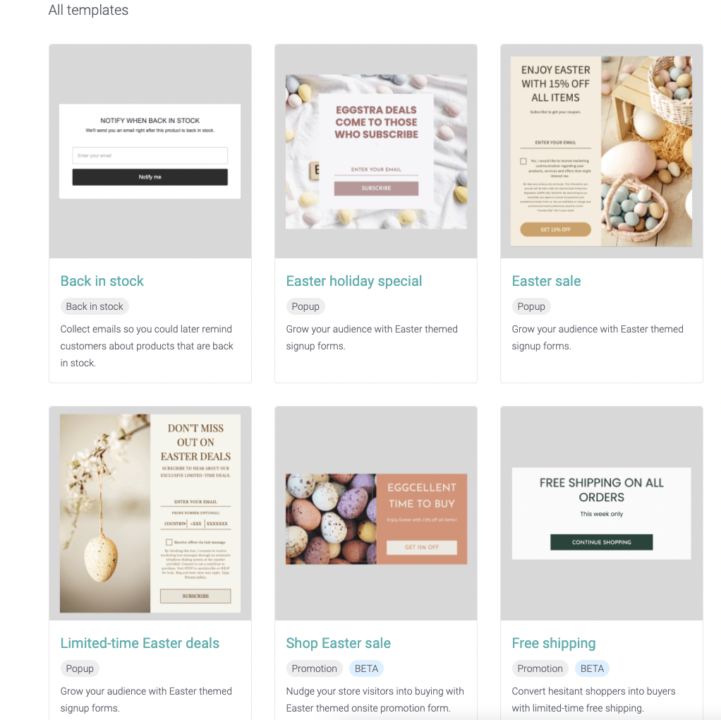 Easter campaign templates
