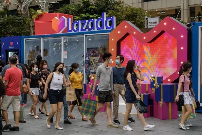 Lazada thuộc vào bộ phận Kinh doanh Kỹ thuật số Toàn cầu của Alibaba. (Ảnh: Forbes).